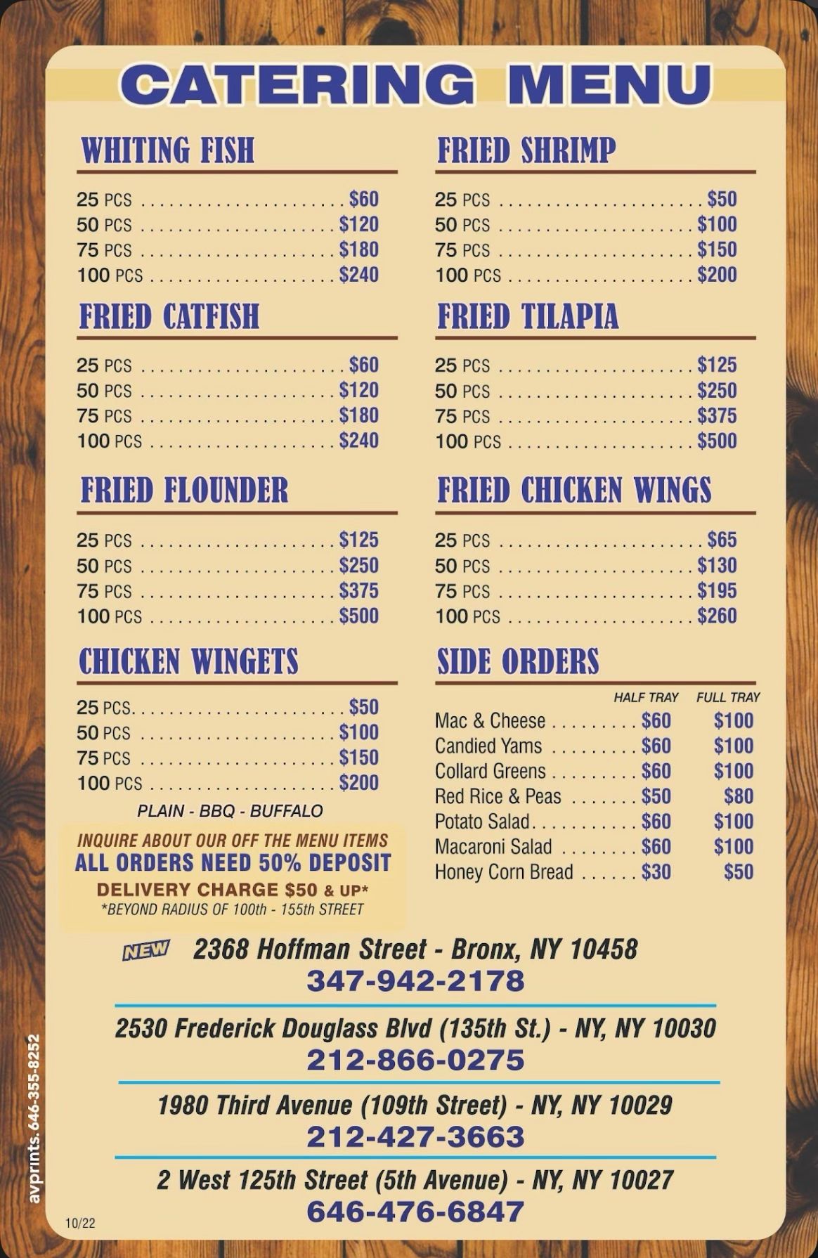 catering menu